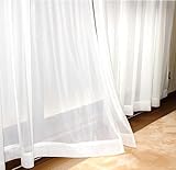 カーテン専門店 cloth shop布や レースカーテン 防炎 2枚組 幅100cm x 丈183cm UVカット 洗えるフック付 アイボリーベージュ