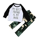 My Best Friend Is My Papa 英語文字　2点セット（上着＋パンツ）男女兼用　かわいい　ベビー服　女の子　赤ちゃん服　幼児　子供服　男の子　長袖　４サイズ　キッズ服　ロンパース カ