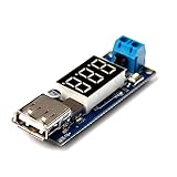 Yiteng　DC 6.5-40V To 5V 2A USBチャージDC-DC降圧型変換器内蔵電圧計
