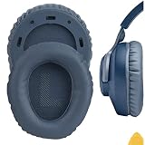 Geekria イヤーパッド QuickFit 互換性 パッド ジェイビーエル JBL Quantum 100, Q 100 ヘッドホンに対応 パッド イヤー/イヤーカップ (プロテインレザー/青い)