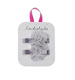 Rockahula Kidsロッカフラキッズ/H570Gグリッターメッシュポンポンクリップ/グレー