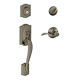 Camelot Single Cylinder Handleset and Right Hand Accent Lever, Antique Pewter (F60 CAM 620 ACC RH) b