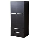 日本製(大川家具) モノトーンロッカーシリーズ 幅80ロッカーたんす引出付 BK um0304 代引不可