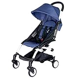 Merlilive　ポータブルベビープッシュチェア、軽量ベビーベビーカー折りたたみ可能 (ブルー)
