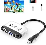 RREAKA Switch Dock Nintendo Switch OLED用 3イン1スイッチテレビアダプター 4K HDMI付き USB 3.0ポート Type C 100W充電 ポータブルスイッチ ドッキングステーション 旅行 Samsung Dex S24 MacBook用