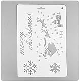 coloffice 1個クリスマスレースストレートルーラーひな形多機能図面定規DIYツールハンドクラフトforノートブックShoolオフィス 5646345072385