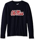 NCAAミシシッピOld Miss Rebels PrimaryロゴRP長袖Tシャツ, Medium ( 10 – 12 ) , Dark Navy