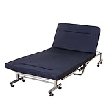 折りたたみソファベッド（組立不要）ネイビー