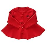 coodebear Littleベビー女の子カシミアセーターWide裾ニットドレス カラー: レッド