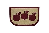 Structures Textured Loop 18 x 28 in. Wedge Kitchen Rug, Apple Turnover
