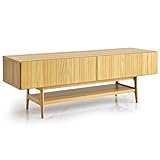 タンスのゲン テレビ台 幅150 木製 オーク 無垢材 脚付き テレビボード 天然木 32型 42型 ナチュラル 39700001 NA