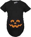 マタニティCartoon Eyes Pumpkin Face TシャツHalloween Fall October妊娠Tee US サイズ: 3L カラー: ブラック