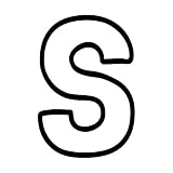一文字からの S Anthology-Outline フォント Sサイズ 3cm×3cm 一文字からの ステッカー mojis-antho0Ss-ds