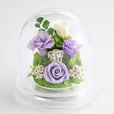 アートフォーシーズン ハーフ”光るバラ”ホタル パープルブルー発光 プリザーブドフラワー