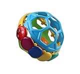 Genda 2 ArcherベビーTeether Bendy Rattle Ball Caterpillar Activity Toy with Holes (ブルー)