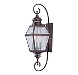Savoy House 5-773-13 Outdoor Sconce with Pale Cream Seeded Shades, English Bronze Finish [並行輸入品]