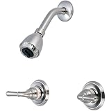 Olympia Faucets P-1232-BN Two Handle Shower Set, PVD Brushed Nickel Finish [並行輸入品]