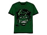 Marvel Comics (ハルク)加工、洗濯機洗い100 %コットン大人用半袖Tシャツ(色:グリーン/ブラック) ( Includesギフトボックス) L