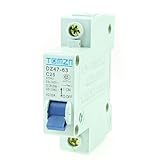 uxcell サーキットブレーカー　プラスチック製　ブラック　AC 230/400V 25A