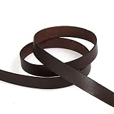 日本紐釦貿易(Nippon Chuko) 本革 ヌメ革テープ 15mm巾×1m切売カット col.4焦茶 MTLS1015-4-1M クラフト レザークラフト 革テープ