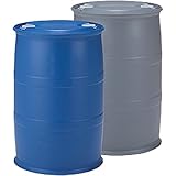 プラスチック　ドラム缶 クローズドタイプ PDC 200L-4 セット ブルー・グレー プラ ポリ サンコー 【代不】