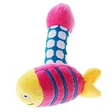 Baosity 全８種類　ガラガラ　ベビー聴力発達　ハンドブック玩具　玩具　教育玩具　豪華な　ギフト - 赤いバラ