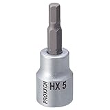 プロクソン(PROXXON) ヘックスビットソケット 3/8" ショート(50mm) 5mm No.83576