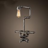 HAIZHEN デスクライト 産業用パイプロボットテーブルランプバーベッドルーム読書テーブルランプのアメリカンレトロスタイルの創造的パーソナリティ ( 色 : C )