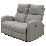 大川家具 関家具 電動リクライニングソファ 2人掛け (幅130cm/素材:ファブリック) ベージュ 235171