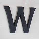 シンプルブラック!　真鍮　大文字アルファベット W