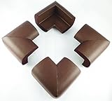 4 x AKORD? BABY SAFETY CORNER PROTECTION - DARK BROWN / MAHOGANY DESK TABLE COVER PROTECTOR - SAFE F