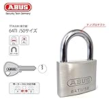 ABUS 南京錠 TITALIUM-64TI 50サイズ キー3本付属 世界で認められているABUS社製 軽くて強い、独自開発の新素材タイタリウム 門扉 ポスト 下駄箱 ロッカー カバン おすすめ ア