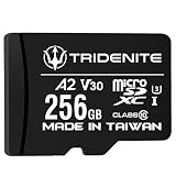 TRIDENITE 256GB microSDXCカード A2, UHS-I U3, V30, 4K Ultra HD, C10, SDアダプター付