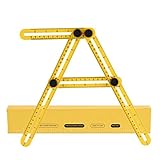 Tiptiper 角度Izerテンプレートツール、マルチアングル測定ルーラー、テンプレートツール＆レイアウトツール、一般的な測定ツール職人のためのベストハンディメントビルダーカーペンターDIY