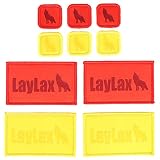 [LayLax] マーカー パッチ NEO 赤・黄 ベルクロ仕様 敵味方識別用 イエロー大パッチx2枚、イエロー小パッチx3枚 レッド大パッチx2枚、レッド小パッチx3枚 サバゲー装備