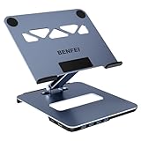 BENFEI ノートパソコンスタンドに USB C 6in1 ドッキングステーションが付属し、HDMI 4K@60Hz 対応、4 つの USB3.0 ポート、100W PD 対応で、MacBook Pro/Air、iPad Pro、XPS、ThinkPad と互換性があります。
