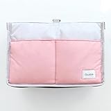 ベビーカー ポーチ マザーズ バッグ 大容量 ドリンク 哺乳瓶 おむつ 収納 (ピンク)