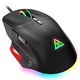 ゲーミングマウス 有線 12000dpi USB接続 光学式 マウス DPIボタン付き ゲーム用マウス RGBライティング 9個プログラムボ