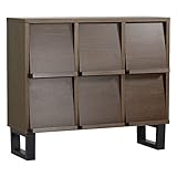 arne 本棚 フラップ キャビネット 収納 ディスプレイラック 木製 フラップ扉 日本製 完成品 glande 3×2 ウォールナット