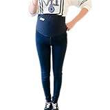 デニム マタニティ ジーンズ パンツ ズボン レギンス タイツ 妊婦服 妊娠 無地 シンプル レディース ロングパンツ 産前産後 マタニティウェア 美脚 10分丈 妊婦用 出産準備 出産祝い (M)
