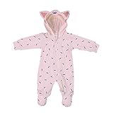 PER ロンパース カバーオール ベビー服 肌着 新生児 幼児 赤ちゃん フード付き うさぎ耳 長袖 綿100% 可愛い　出産祝い