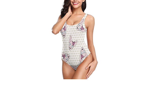 Amazon Co Jp ウィメンズワンピース水着 ヘアレススフィンクスキャットピンクレディースビキニセットビーチ水着水着 服 ファッション小物