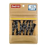 ライト(LITE)目盛付きウッドティー 55mm T-393 ブラック(080)