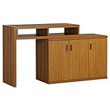 arne テレビ台 パソコンデスク 完成品 伸縮 コーナー ハイタイプ キャビネット T+D 90W扉 北欧モデル チーク