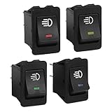 Andux Space ロッカー スイッチ 車 ボート 防水 LED ライト 12V/24V 5個セット ANKG-02 (赤、黄、青、緑 4個セット)