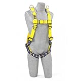 3M DBI-SALA Delta 1101254 Vest Style Harness, With Shoulder D-Rings, Tongue Buckle Legs, 420 LB Capa