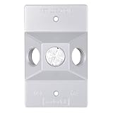 Thomas & Betts DLC-31-WH Red Dot D-Pak Dry-Tite Single Gang Lampholder Cover, White [並行輸入品]