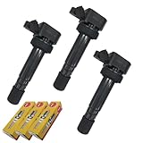 ミラジーノ L700S L710S ムーヴ L150S L160S EF-VE L900S L910S EF-VE EF-DET ミラアヴィL250S L260S EF-VE EF-DET ハイゼット S200V S210V S320V S330V タント タントカスタム L350S L360S EF-DET イグニッションコイル＆NGK 標準プラグ 各3本セット BKUR6EK-9 IC1