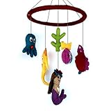 BNB Crafts Felted Wool Ocean Mermaid Theme Hanging Mobile [並行輸入品]