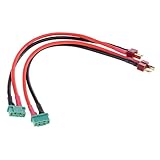 Fenteer 14AWG　シリコン　Tプラグ　オス-オス　MPX　アダプタ　コネクタケーブル　ワイヤー　RC電源用
